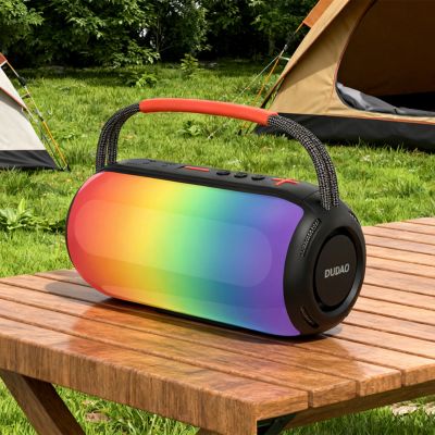 9. Dudao Y21 Kabelloser Lautsprecher mit RGB-Hintergrundbeleuchtung, Bluetooth 5.3 – Schwarz