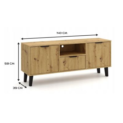 4. RTV SCANDI 2D1S SLIM OAK ARTISAN