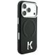 4. Karl Lagerfeld MagSafe Hülle mit geprägtem Ringmuster und Kameo-Logo für iPhone 18 Pro Max / 17 Pro Max – Schwarz