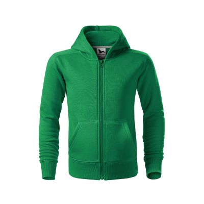 2. Trendy Zipper Sweatshirt für Kinder (Grasgrün)
