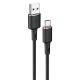 Acefast USB-Kabel - USB Typ C 1,2 m, 3 A schwarz (C2-04 schwarz)