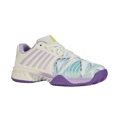 5. K-Swiss Express Light 3 Padel Damen Sneakers Weiß/Lila (98900-182-M)