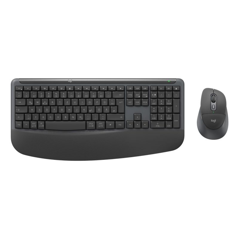 Logitech Signature Comfort Plus Combo MK880 Business Tastatur und Maus inklusive, universeller USB- und Bluetooth-Anschluss, QWERTZ-Tastatur, deutsches Graphit-Design