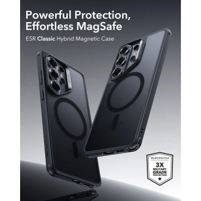 6. ESR Classic Hybrid MagSafe Hülle für Samsung Galaxy S26 Ultra – Schwarz