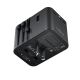4. Acefast Z8 GaN 45W Reiseadapter 3x USB-C + 2x USB-A Reise-Wandladegerät mit 2500W-Netzsteckdose – Schwarz