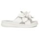 Damen-Flip-Flops aus Leder mit Blume, weiß, Filippo DK7762
