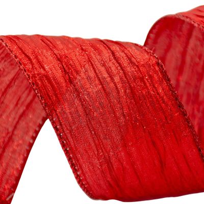 13. Gekräuseltes Band 6,3 cm x 3 m rot