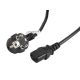 Lanberg CA-C13C-11CC-0050-BK Kabel (C13 / IEC C13 / IEC 320 C13 F - Schuko M; 5m; schwarz)