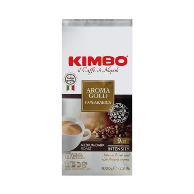 4. Kimbo Aroma Gold Kaffee 1 kg, ganze Bohnen