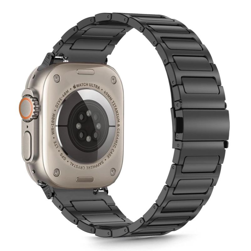 3. Tech-Protect Edelstahlarmband für Apple Watch 44 / 45 / 46 / 49 mm – Schwarz