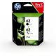 2. HP Tintenpatronen-Set HP 62, HP62=N9J71AE, inklusive Schwarz und Farbe, C2P204A+C2P206AE