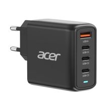 Acer 100W PD GaN-Ladegerät, 3 x USB-C und 1 x USB-A, EU-Stecker, 100W USB-C-Kabel, Schwarz, Einzelhandelsverpackung