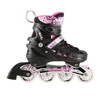 3. NH10905 4in1 PINK LED GRÖSSE S (31-34) ROLLERSCHUHE MIT DIMENSIONALEM HOCKEYBLATT NILS EXTREME