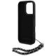 6. Karl Lagerfeld Saffiano Crystals w/Chain iPhone 16 Pro Max Hülle - Schwarz