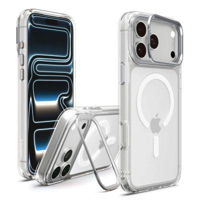 2. Spigen Ultra Hybrid Optik S MagSafe Hülle für iPhone 18 Pro / 17 Pro – Transparent Silber