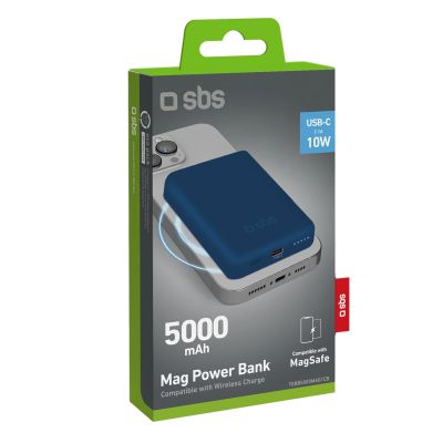 2. Powerbank SBS TEBB5000MAG1CB 5000 mAh kompatibel mit MagSafe - blau
