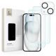 Tech-Protect Supreme Set für iPhone 15 2x Panzerglas für Display / Panzerglas für Kamera