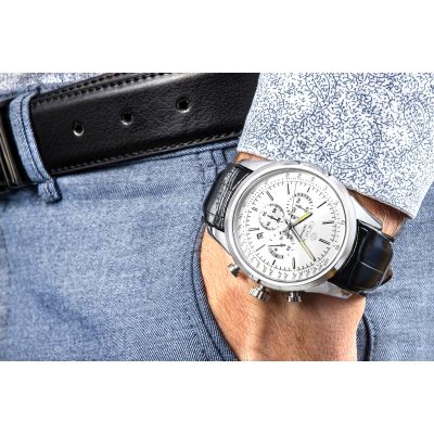 4. Giewont Chronograph Saphir Silber Herrenuhr GW7650-A1