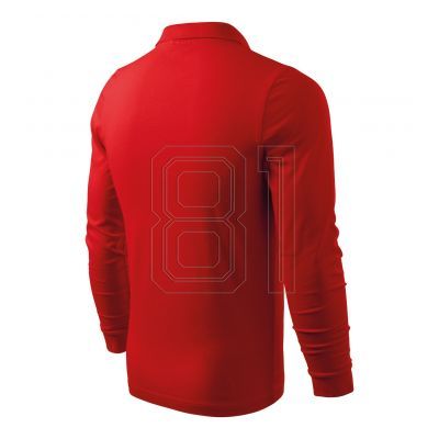 3. Malfini Single J. LS M MLI-21107 rotes Poloshirt