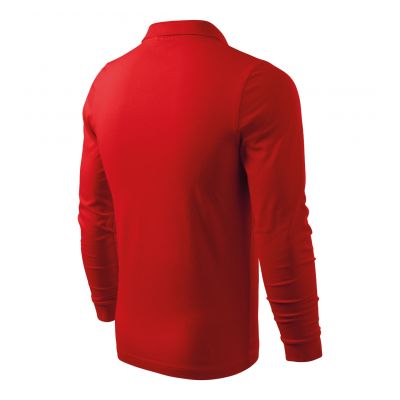 3. Malfini Single J. LS M MLI-21107 rotes Poloshirt