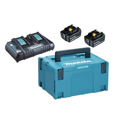 Netzteil-Kit 18V 2x6,0Ah (BL1860Bx2+DC18RD) MAKPAC MAKITA