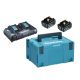 Netzteil-Kit 18V 2x6,0Ah (BL1860Bx2+DC18RD) MAKPAC MAKITA