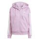 8. Damen adidas Essentials 3-Streifen Fleece-Hoodie mit durchgehendem Reißverschluss Lila JY3080