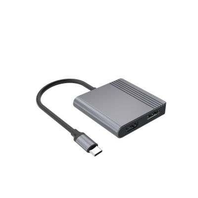 2. GEMBIRD USB-C auf HDMI + DP Adapter 4K 60Hz, Schwarz