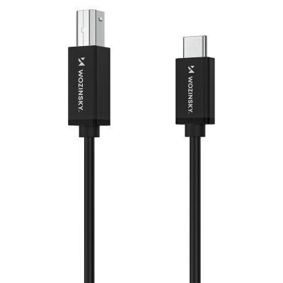 4. Wozinsky WKDDY1S USB-B - USB-C Kabel 1m - Schwarz