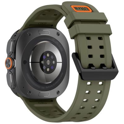 2. Tech-Protect Silikon-Air-Armband für Samsung Galaxy Watch Ultra 47 mm – Olivgrün