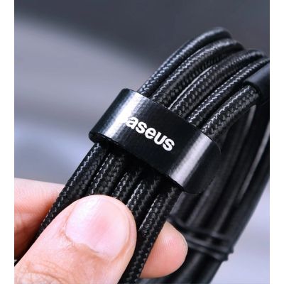 17. Baseus CATKLF-AL91 USB-C – USB-C PD QC-Kabel 100 W 5 A 480 Mbit/s 2 m – Schwarz und Rot