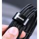 17. Baseus CATKLF-AL91 USB-C – USB-C PD QC-Kabel 100 W 5 A 480 Mbit/s 2 m – Schwarz und Rot