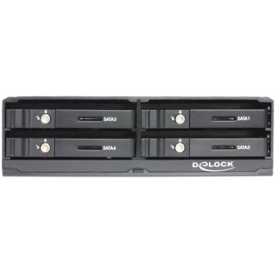 6. Delock 5,25"-Einschub für 4 x 2,5"-SATA-Festplatten/SSDs