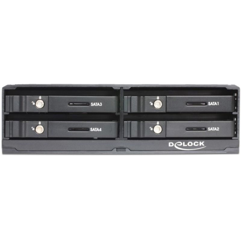6. Delock 5,25"-Einschub für 4 x 2,5"-SATA-Festplatten/SSDs