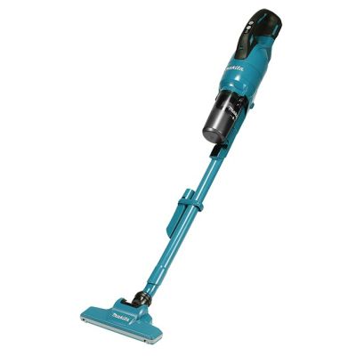 Makita DCL286FRF Akku-Stielstaubsauger/Elektrobürste 2-in-1, beutellos, 0,25 l, 100 W, Schwarz/Blau, 3 Ah