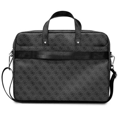 3. Guess Saffiano 4G Triangle Logo Tasche für einen 16'' Laptop – Schwarz