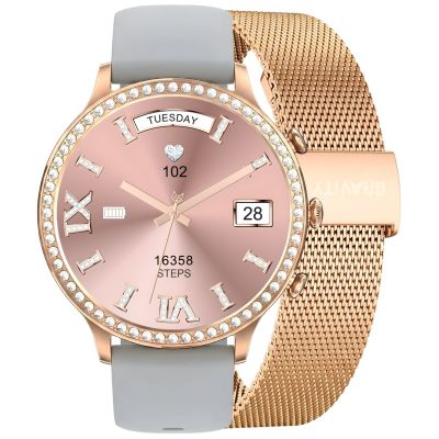 Smartwatch Gravity Roségold Armband und Armband GT5-8