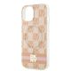6. DKNY IML Checkered Mono Pattern & Printed Stripes MagSafe-Hülle für iPhone 15 / 14 / 13 – Rosa