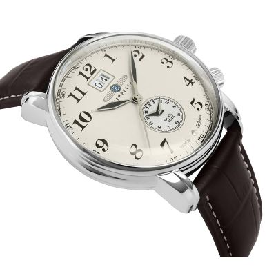 5. Herrenuhr ZEPPELIN LZ127 Graf Zeppelin Dual Time 7644-5 + Box