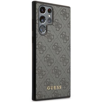 4. Guess 4G Metal Gold Logo Hülle für Samsung Galaxy S24 Ultra – schwarz