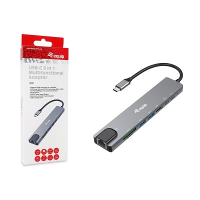 8. USB Equip 133497 USB Typ-C Adapter Schwarz, Grau