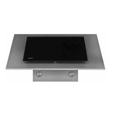 2. Kaminhaube AKPO WK-4 NERO ECO 60 GRAU / SCHWARZES GLAS