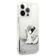 4. Karl Lagerfeld Liquid Glitter Choupette Fun Case für iPhone 13 Pro Max 6,7" - Silber