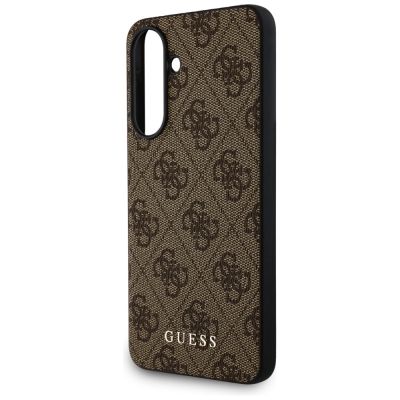 5. Guess 4G Metal Gold Logo Case für Samsung Galaxy A36 - Braun