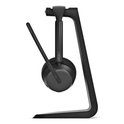 5. EPOS IMPACT 1061 ANC Kabelloses Headset mit Kopfbügel, Bluetooth-Ladestation für Büro/Callcenter, Schwarz