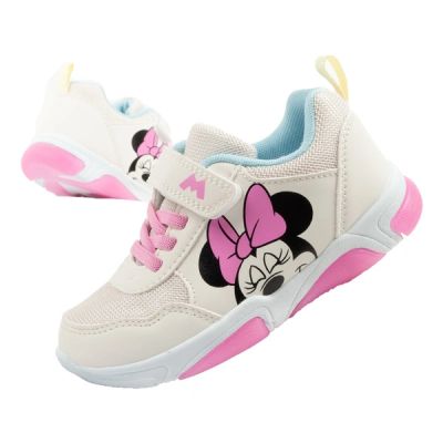 Leomil Kinder-Sportschuhe, Sneaker mit Minnie-Mouse-Motiv und Klettverschluss sowie LED-Beleuchtung
