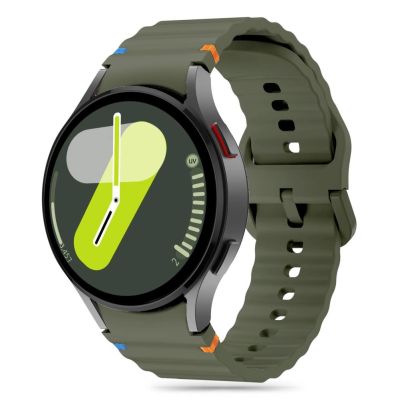 Tech-Protect Silikon-Sportarmband für Samsung Galaxy Watch 4/5/5 Pro/6/7/FE – Grün