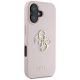 4. Guess Grained Big 4G Logo Small Classic Logo Hülle für iPhone 16 - Pink