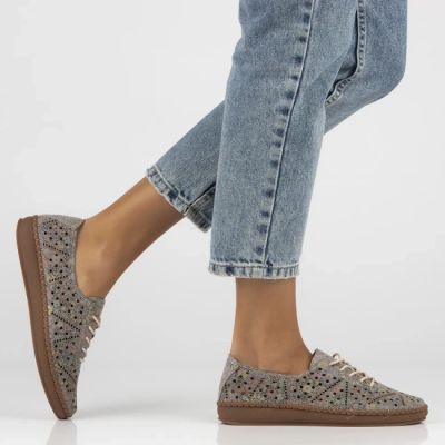 7. Damen-Lederschuhe mit durchbrochenem Muster, mehrfarbig, Filippo DP6830