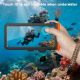 7. Tech-Protect IPX8 Pro wasserdichte Handyhülle – Orange und Schwarz